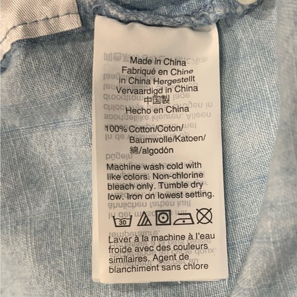 Madewell Chambray Button Up Sundress with Tie Straps, Size: - Picture 13 of 13